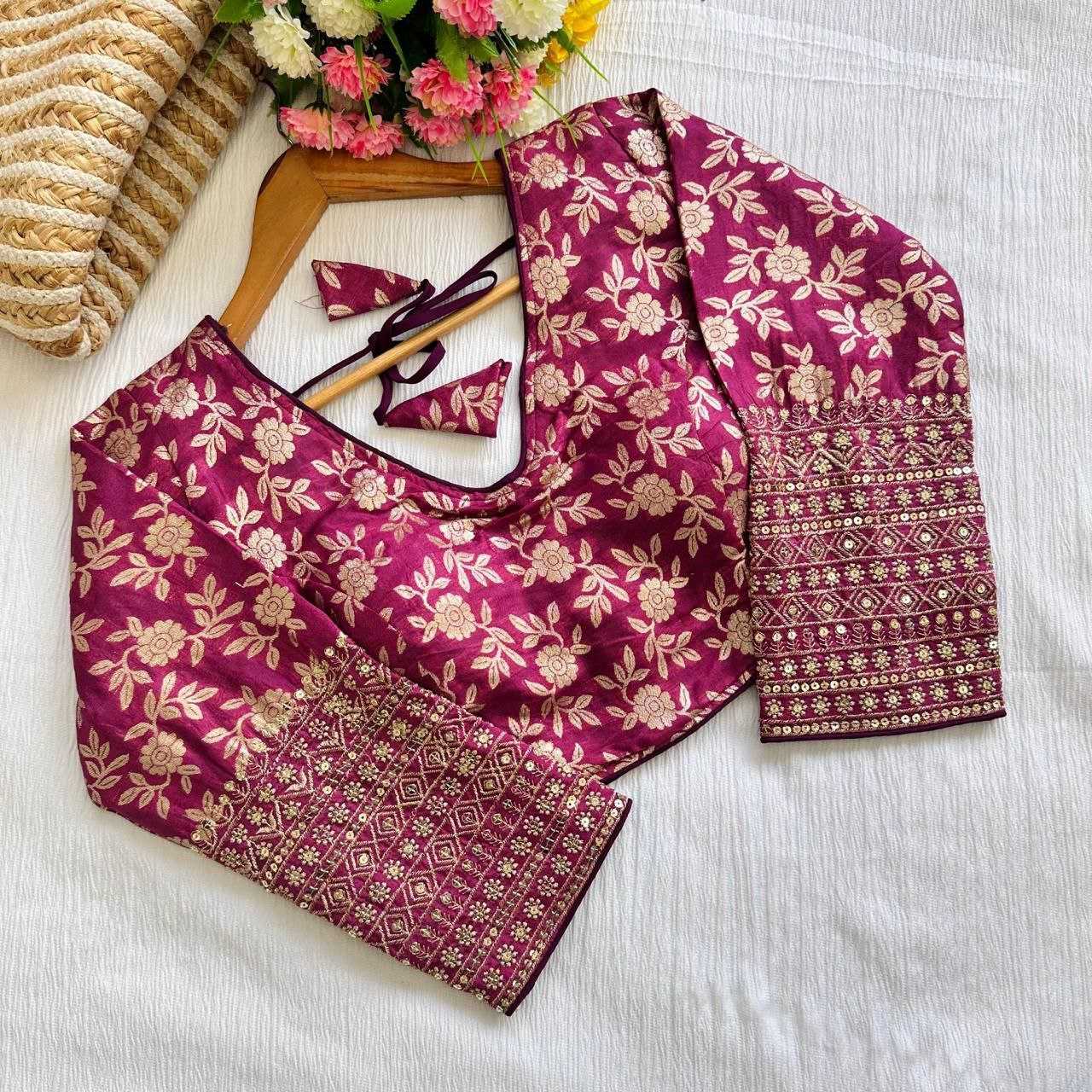 YNF DOLA SILK RFF 12 BLOUSE WHOLESALE SEQUENCE EMBROIDERY BLOUSE MANUFACTURER